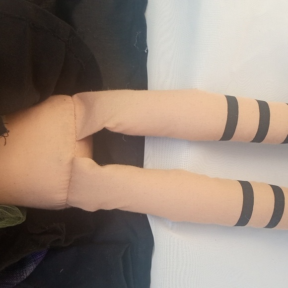 🎃  Halloween Witch Doll w Long Nose & Black Cat 25"  NEW - Picture 12 of 12